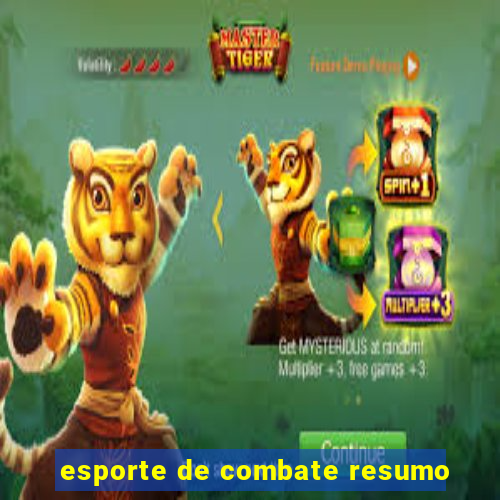 esporte de combate resumo